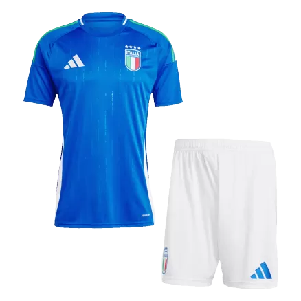 Men's Italy Home Soccer Jersey Kit (Jersey+Shorts) 2024 - BuyJerseyshop