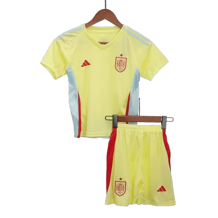 Kids Spain Away Soccer Jersey Kit (Jersey+Shorts) 2024 - BuyJerseyshop