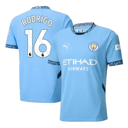 Men's RODRIGO #16 Manchester City Home Soccer Jersey Shirt 2024/25 - BuyJerseyshop