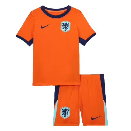 Kids Netherlands Home Soccer Jersey Kit (Jersey+Shorts) 2024 - BuyJerseyshop