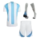 Men's Argentina Home Soccer Jersey Whole Kit (Jersey+Shorts+Socks) 2024 - BuyJerseyshop