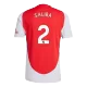 SALIBA #2 Arsenal Home Player Version Jersey 2024/25 Men - BuyJerseyshop