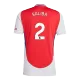 Men's SALIBA #2 Arsenal Home Soccer Jersey Shirt 2024/25 - BuyJerseyshop