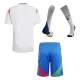 Men's Italy Away Soccer Jersey Whole Kit (Jersey+Shorts+Socks) 2024 - BuyJerseyshop
