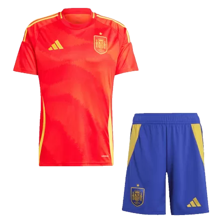 Men's Spain Home Soccer Jersey Kit (Jersey+Shorts) 2024 - BuyJerseyshop