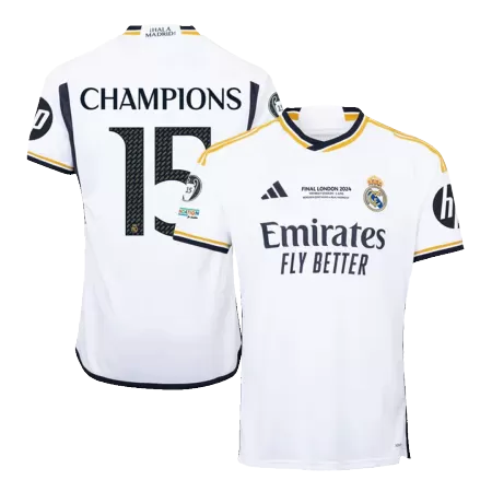 Men's CHAMPIONS #15 Real Madrid Home  Soccer Jersey Shirt 2023/24-UCL FINAL - BuyJerseyshop