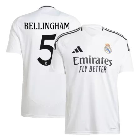 Men's BELLINGHAM #5 Real Madrid Home Soccer Jersey Shirt 2024/25 - BuyJerseyshop