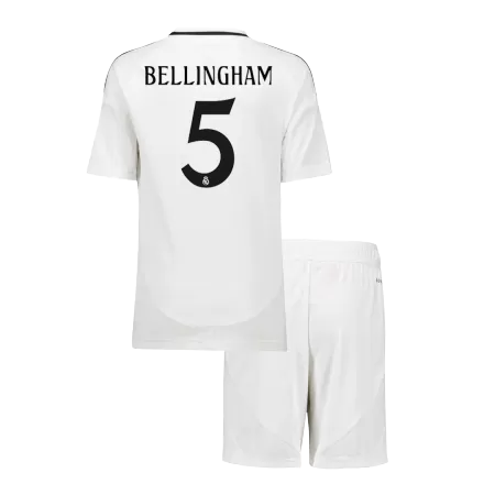 Kids BELLINGHAM #5 Real Madrid Home Soccer Jersey Kit (Jersey+Shorts) 2024/25 - BuyJerseyshop