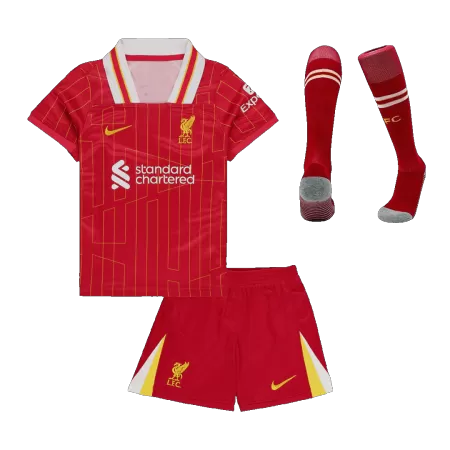 Kids's Liverpool Home Soccer Jersey Whole Kit (Jersey+Shorts+Socks) 2024/25 - BuyJerseyshop