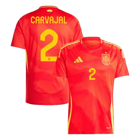 Men's CARVAJAL #2 Spain Home Soccer Jersey Shirt 2024 - BuyJerseyshop