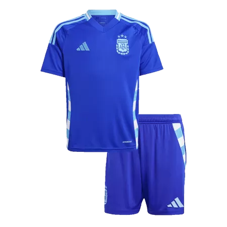 Kids Argentina Away Soccer Jersey Kit (Jersey+Shorts) 2024 - BuyJerseyshop