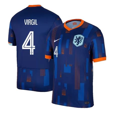 Men's VIRGIL #4 Netherlands Away Soccer Jersey Shirt 2024 - BuyJerseyshop