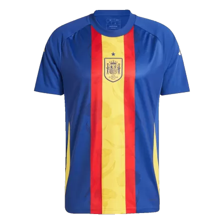 Men's Spain Pre-Match Soccer Jersey Shirt 2024 - BuyJerseyshop