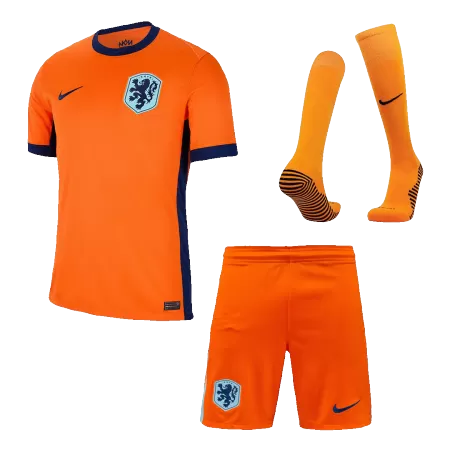Men's Netherlands Home Soccer Jersey Whole Kit (Jersey+Shorts+Socks) 2024 - BuyJerseyshop