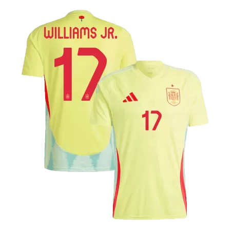 Men's WILLIAMS JR. #17 Spain Away Soccer Jersey Shirt 2024 - BuyJerseyshop