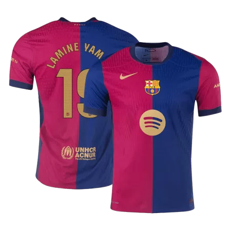 LAMINE YAMAL #19 Barcelona Home Player Version Jersey 2024/25 Men-Spotify Logo Without Text - BuyJerseyshop